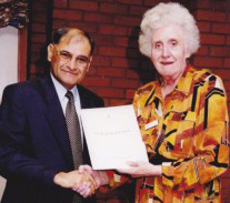Receiving the ‘Long Service Award’ (30 Years in the NHS)
