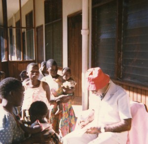 Working in Malawi, Africa 1978 vaccinating children